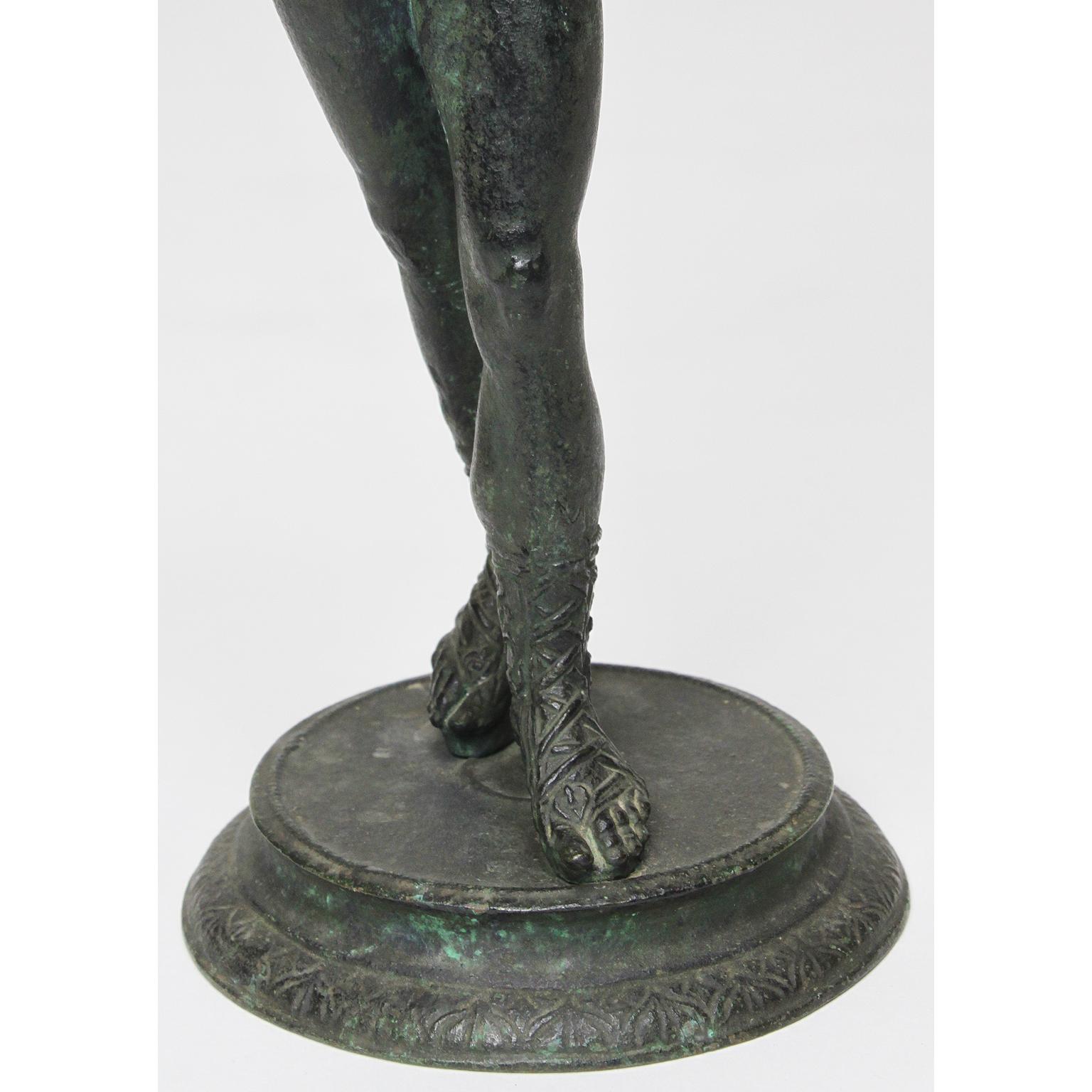 Italian 19th Century Grand Tour Bronze Sculpture of Narcissus, after Pompeii For Sale 1