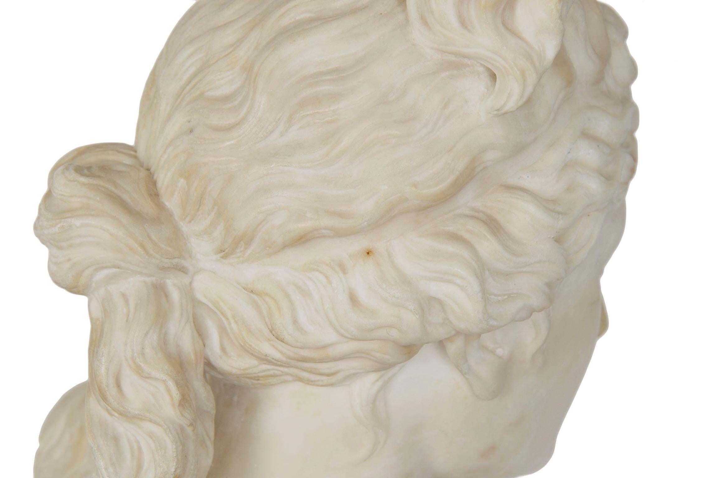 Italian 19th Century Grand Tour Marble Bust of Capitoline Venus 16
