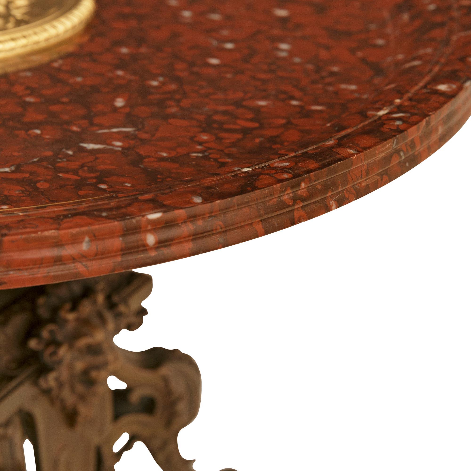 Centro de mesa italiano del Gran Tour del siglo XIX Bronce, Ormolu y Mármol Italiano en venta