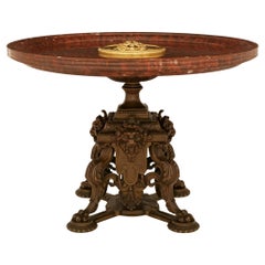 Italian 19th century Grand Tour Period Bronze, Ormolu and Marble centerpiece