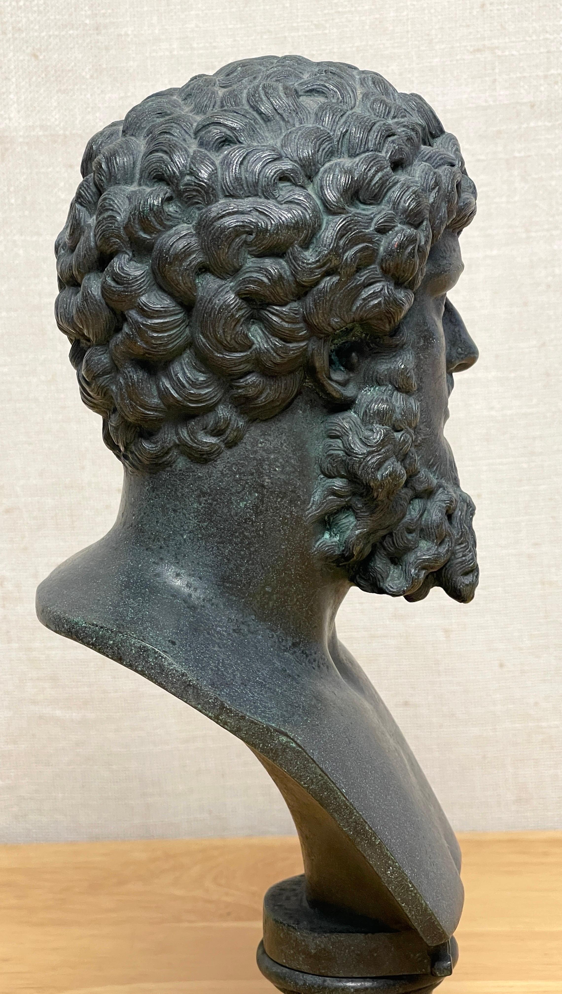 Bronze Italian 19th Century Grand Tour Portrait Bust of Emperor 'Lucio Vero'