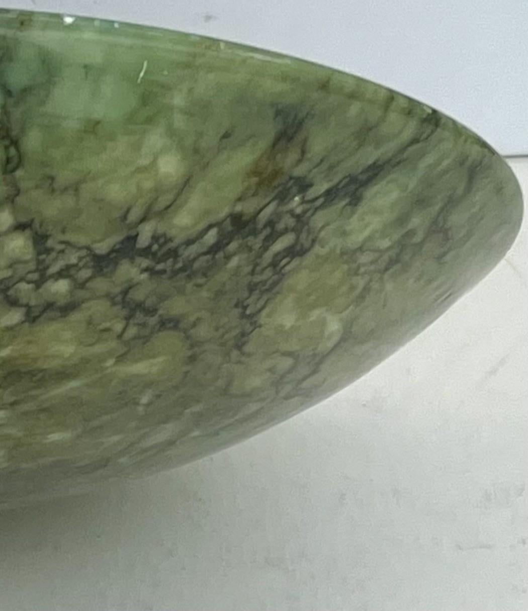 Italian 19th Century Green Marble Pedestal Bowl. In Good Condition In Vero Beach, FL