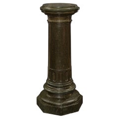 Italian 19th Century Green Marble Three Piece Pedestal