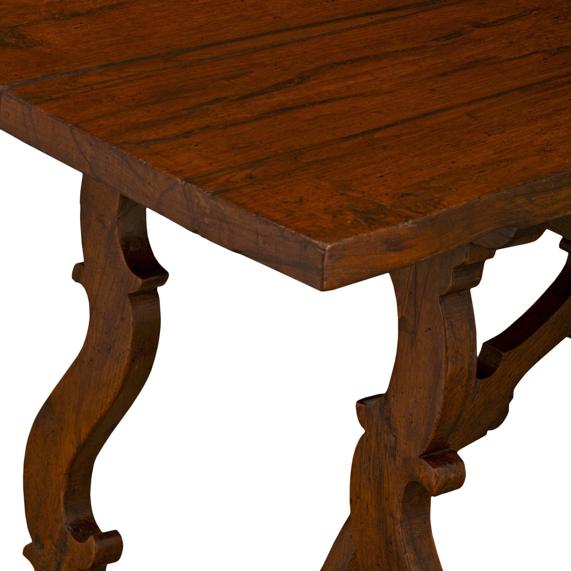 19th Century An attractive Italian 19th century Oak trestle table/desk For Sale