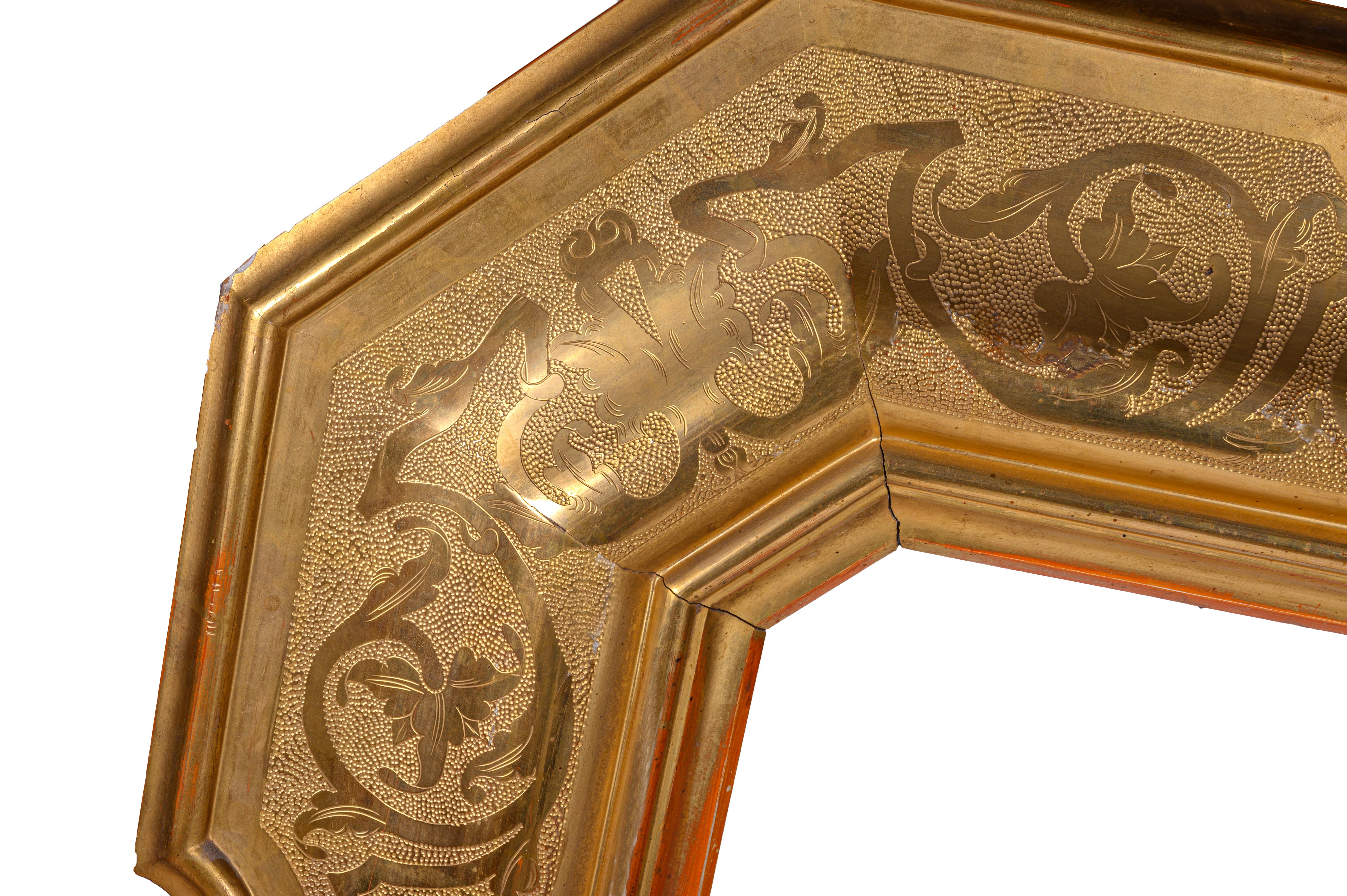 Italian 19th Century Louis Philippe Giltwood Mirror Bulino Carved Mercury Glass In Good Condition In Milan, IT