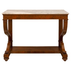 Italian 19th Century Louis Philippe Period Walnut Console