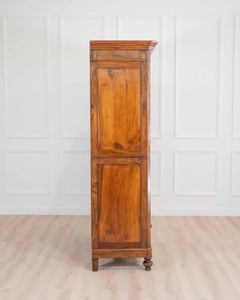 Italian 19th Century Louis Philippe Walnut Wardrobe Cabinet