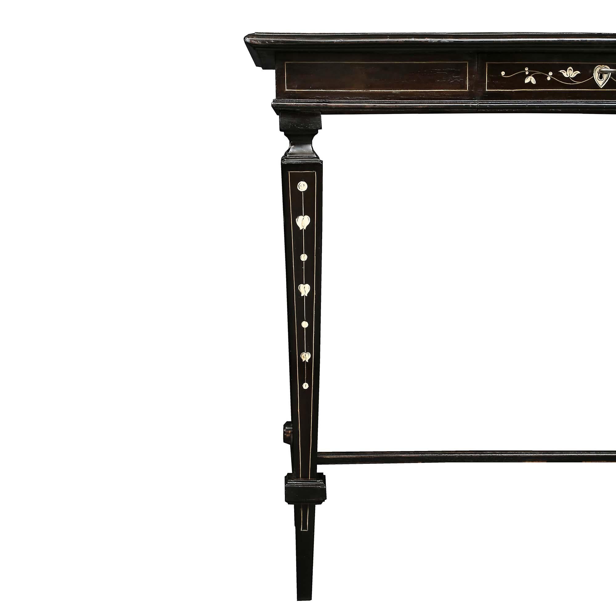 Italian 19th Century Louis XIV Style Ebony Table 4