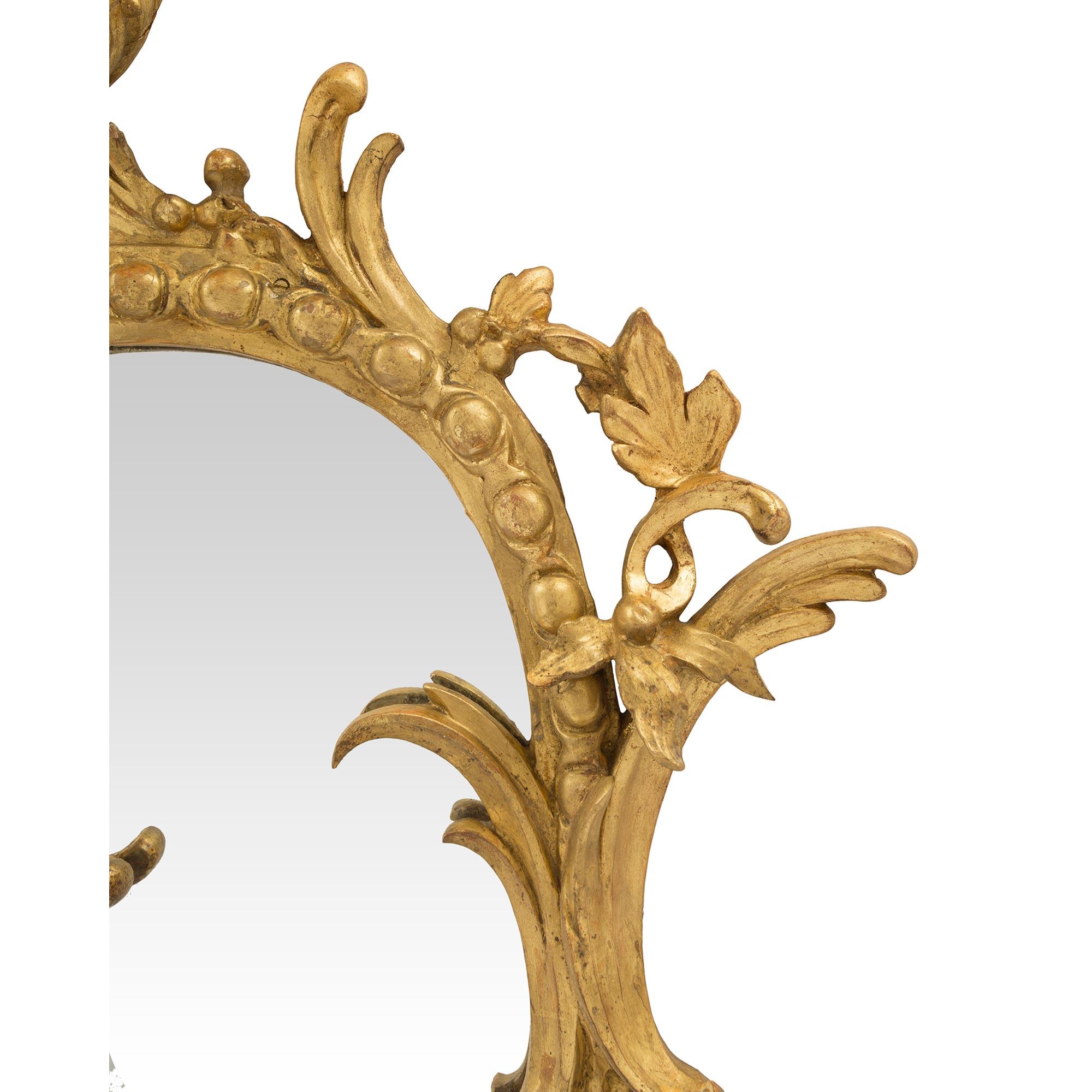 Italian 19th Century Louis XIV St. Giltwood Mirror For Sale 2