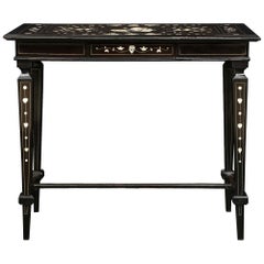 Italian 19th Century Louis XIV Style Ebony Table