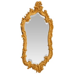Italian 19th Century Louis XV St. Giltwood Mirror