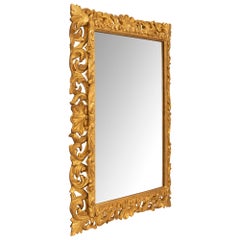Italian 19th Century Louis XV St. Giltwood Mirror From Florence