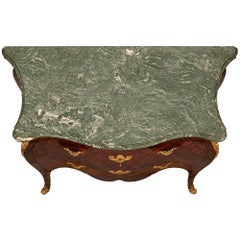 Italian 19th Century Louis XV St. Rosewood, Ormolu and Marble Commode