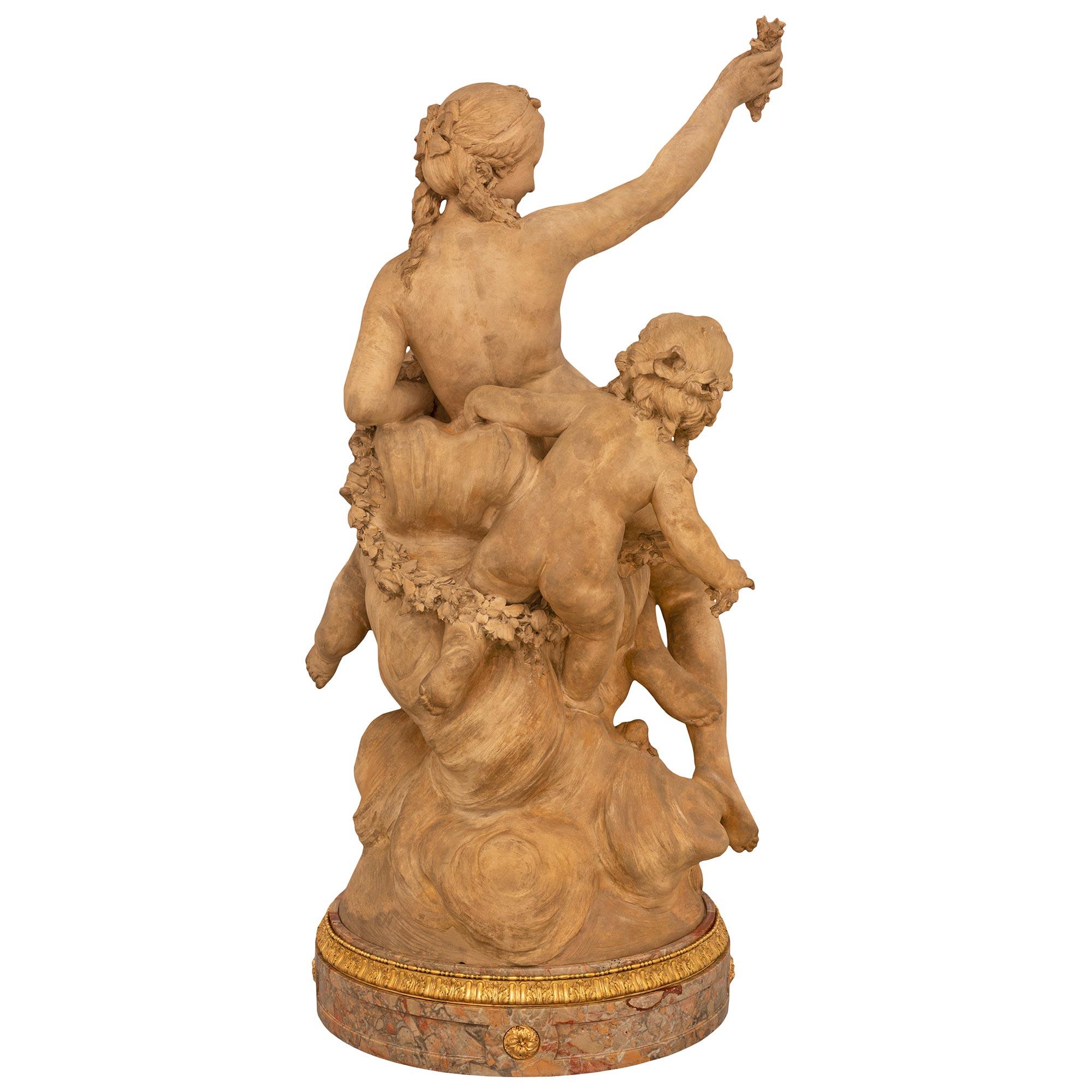 Statua italiana del XIX secolo in marmo, ormolu e terracotta di San Luigi XVI in vendita 5