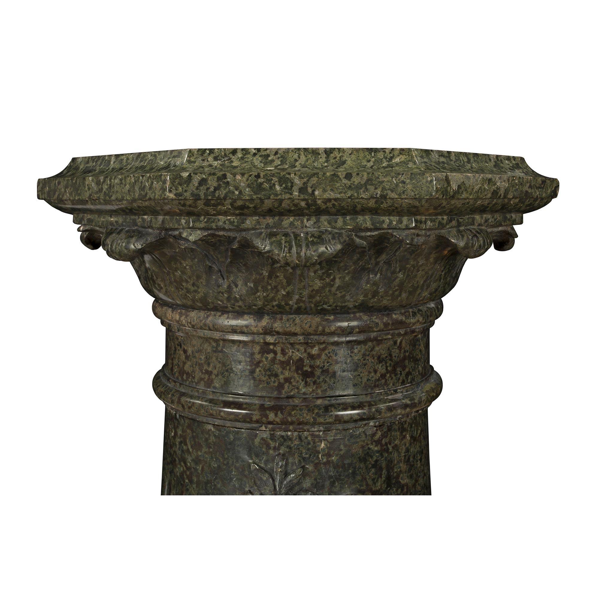 Italian 19th Century Louis XVI St. Marble Pedestal Column For Sale 1