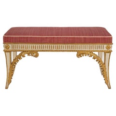 Italian 19th Century Louis XVI St Patinated And Giltwood Bench