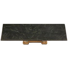 Italian 19th Century Louis XVI St. Patinated Wood and Giltwood Mirrored Console