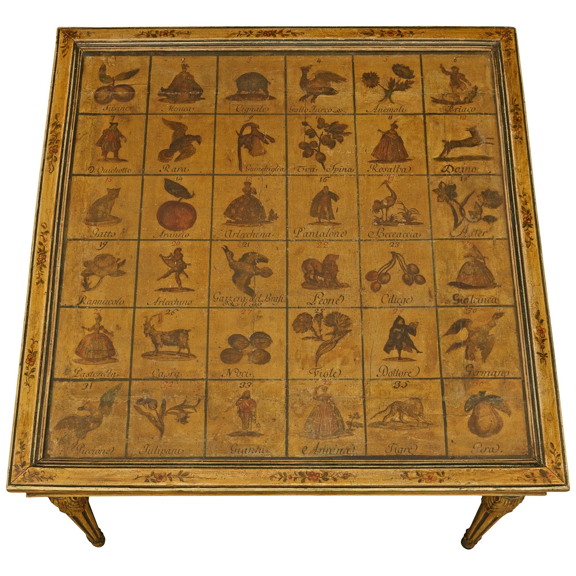 Mesa de centro italiana del siglo XIX, estilo Luis XVI, de madera patinada y cristal en venta 3