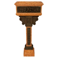 Italienischer Pflanzgefäß aus Marmor und Bronze im Louis-XVI-Stil des 19. Jahrhunderts, St. Rosso Verona