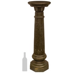 Italian 19th century Louis XVI st. Verde Ranocchia Marble pedestal