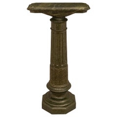 Columna italiana con pedestal de mármol Luis XVI del siglo XIX Vert De Patricia