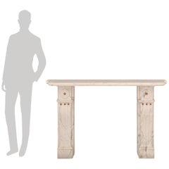 Italian 19th century Louis XVI st. white Carrara marble console