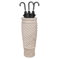 Italian 19th Century Louis XVI St. White Carrara Marble Umbrella Stand/Planter