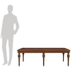 Italian 19th century Louis XVI st. Wood, Giltwood and Porphyry coffee table