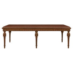 Italienischer Couchtisch aus Holz, Giltwood und Porphyr im Stil Louis XVI des 19.