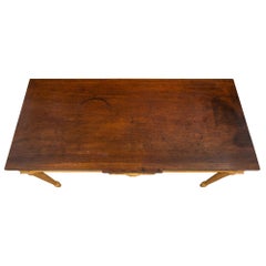Italian 19th Century Louis XVI Style Giltwood and Walnut Console