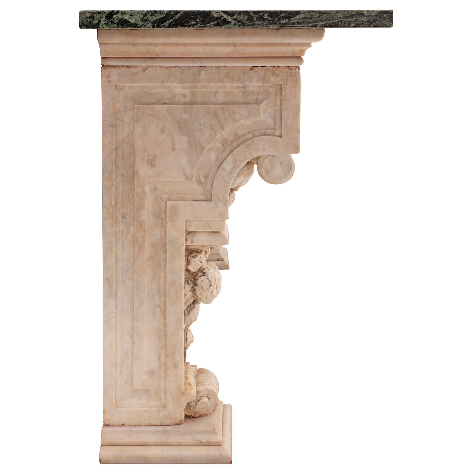 Italian 19th Century Louis XVI Style Marble Console For Sale 1