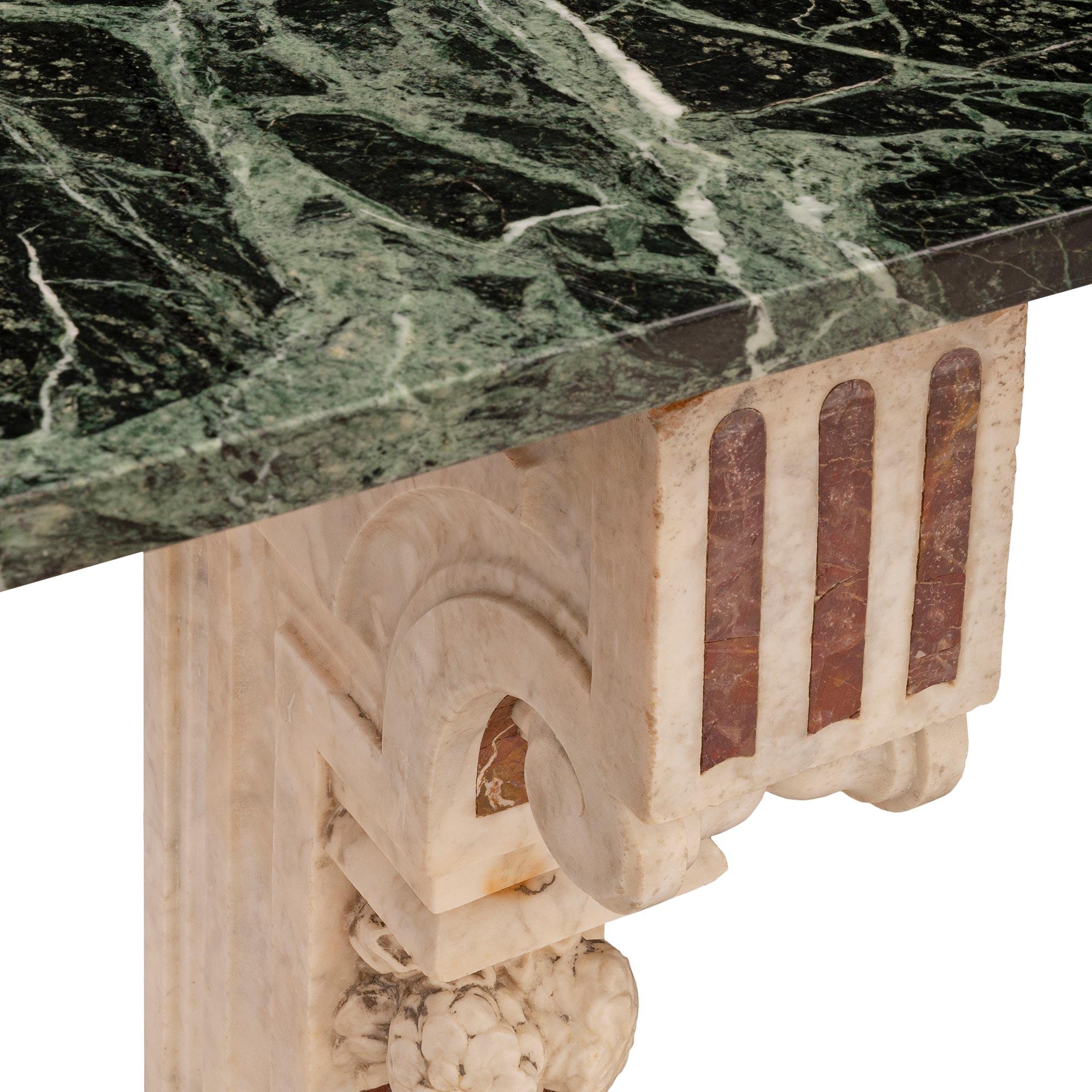 Italian 19th Century Louis XVI Style Marble Console For Sale 2