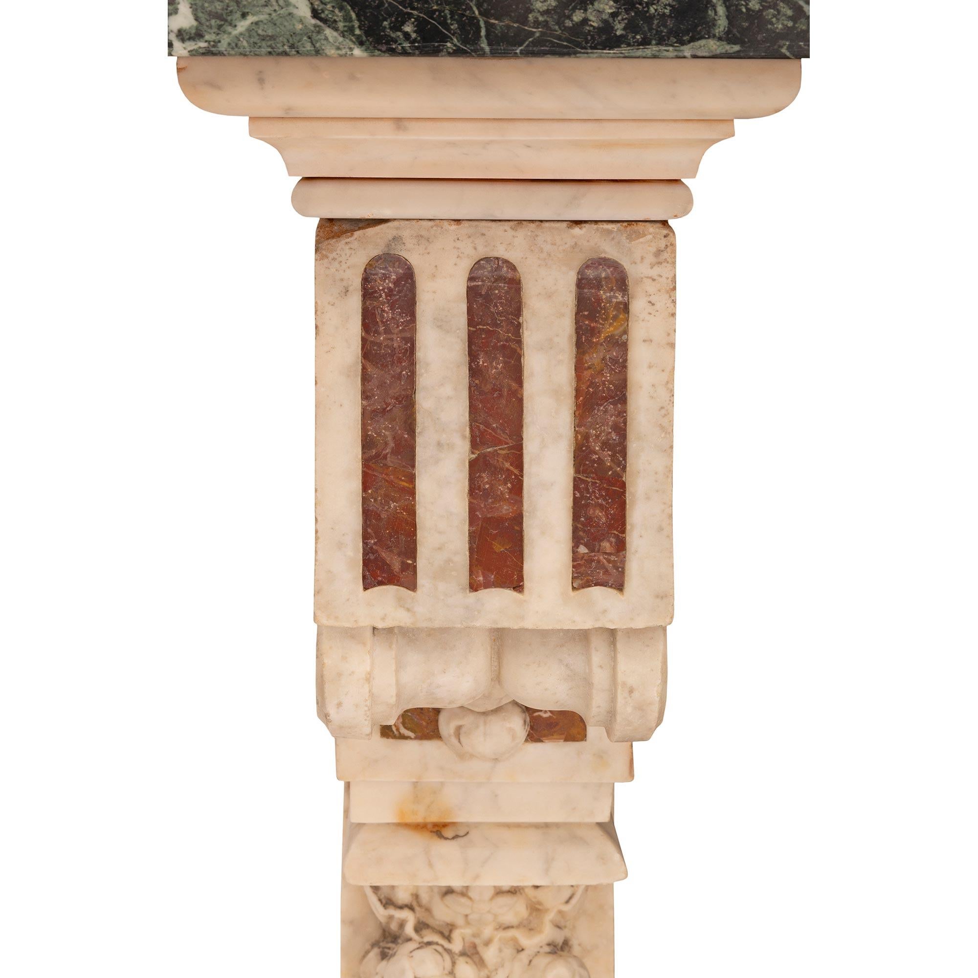 Italian 19th Century Louis XVI Style Marble Console For Sale 3