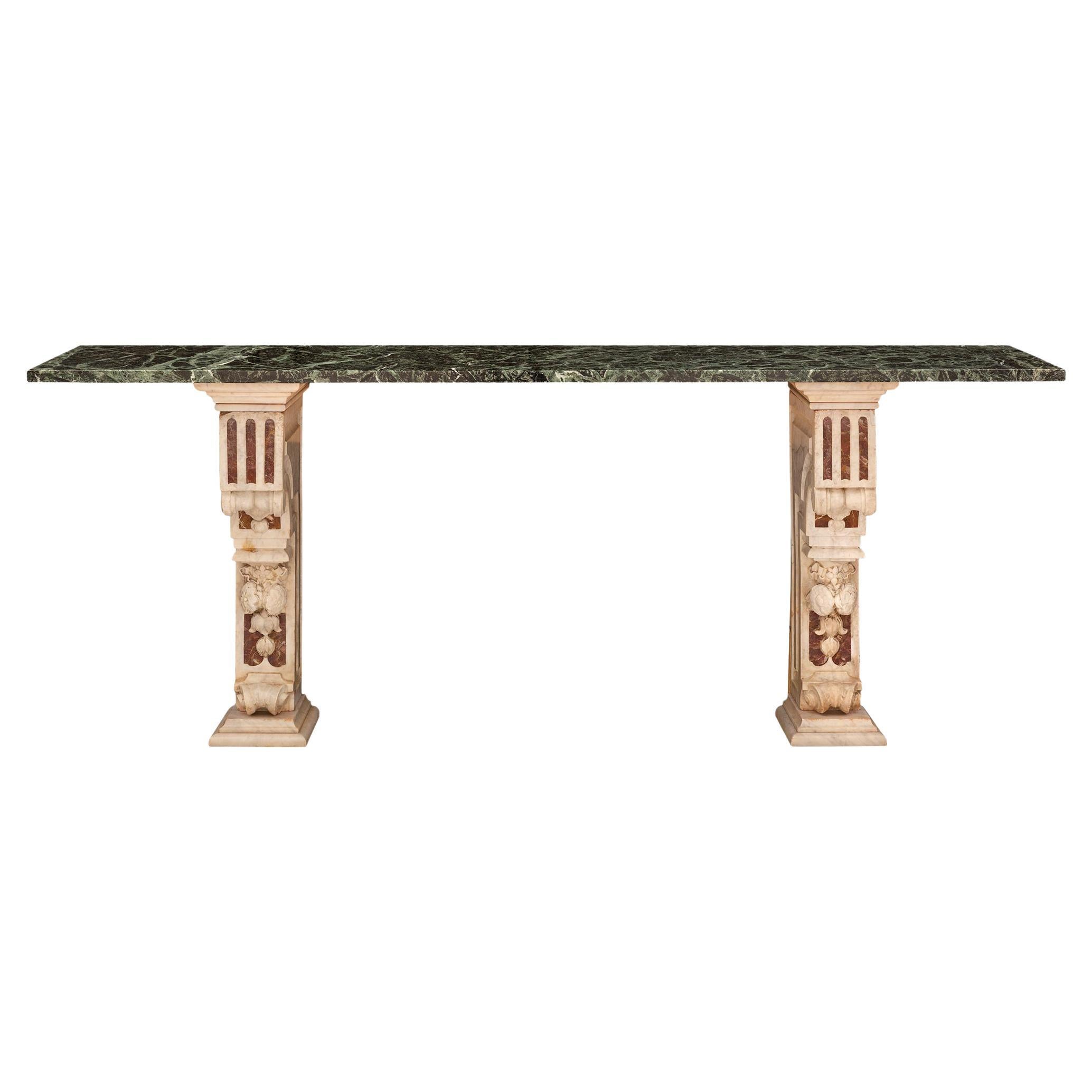 Italian 19th Century Louis XVI Style Marble Console For Sale