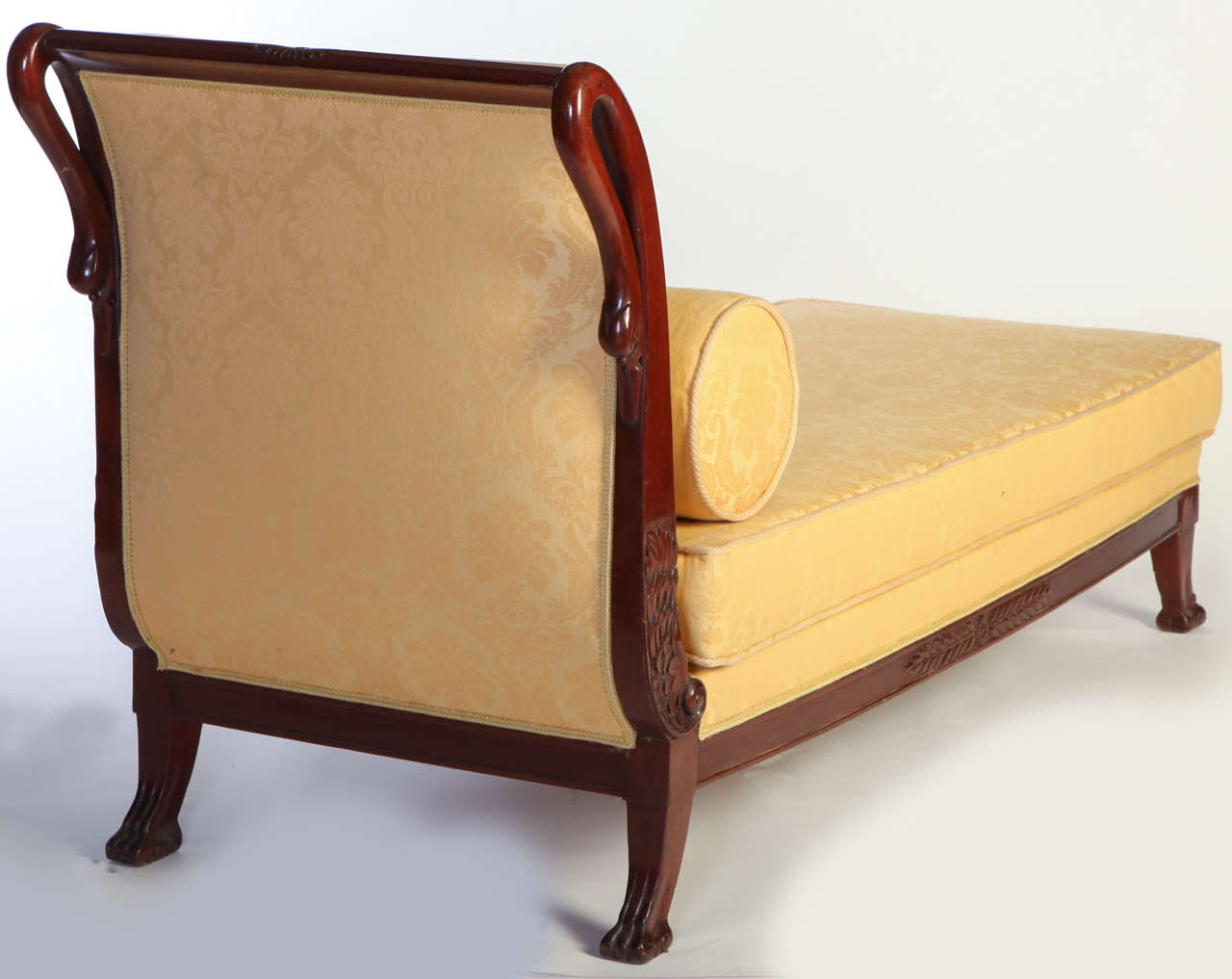 Italienisches Mahagoni-Sofa oder Chaiselonguen aus dem 19. Jahrhundert mit Schwanenhals aus der Toskana, 1820 im Zustand „Hervorragend“ im Angebot in Rome, IT
