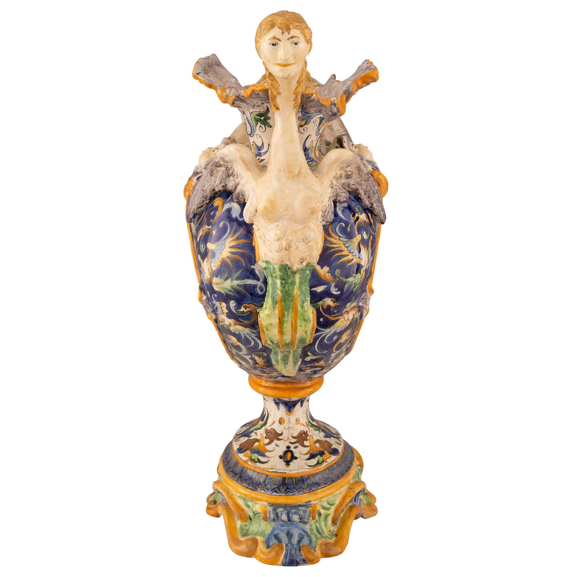 Majolica Centrotavola in porcellana italiana del XIX secolo in vendita