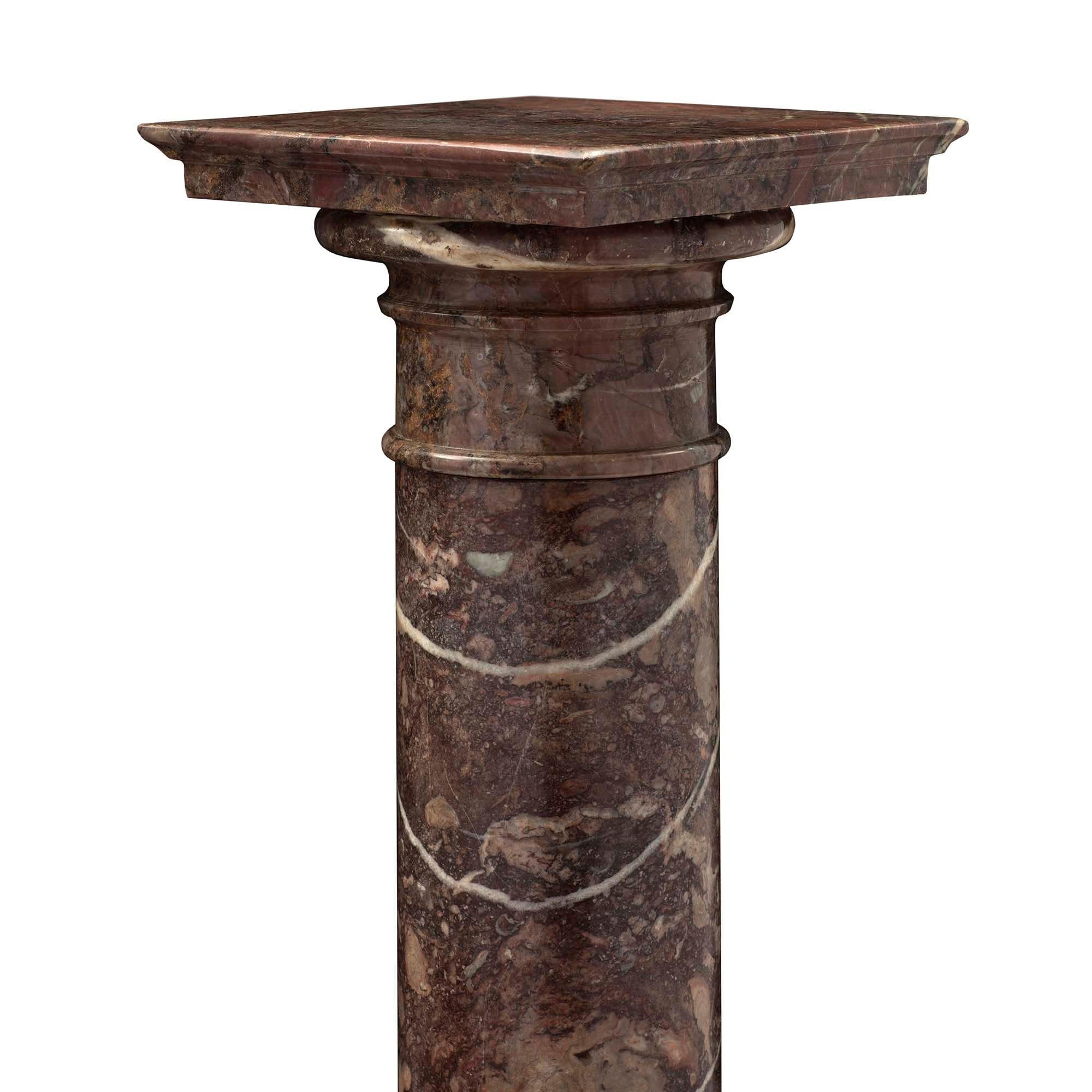 Italian 19th Century Marble Pedestal For Sale 1