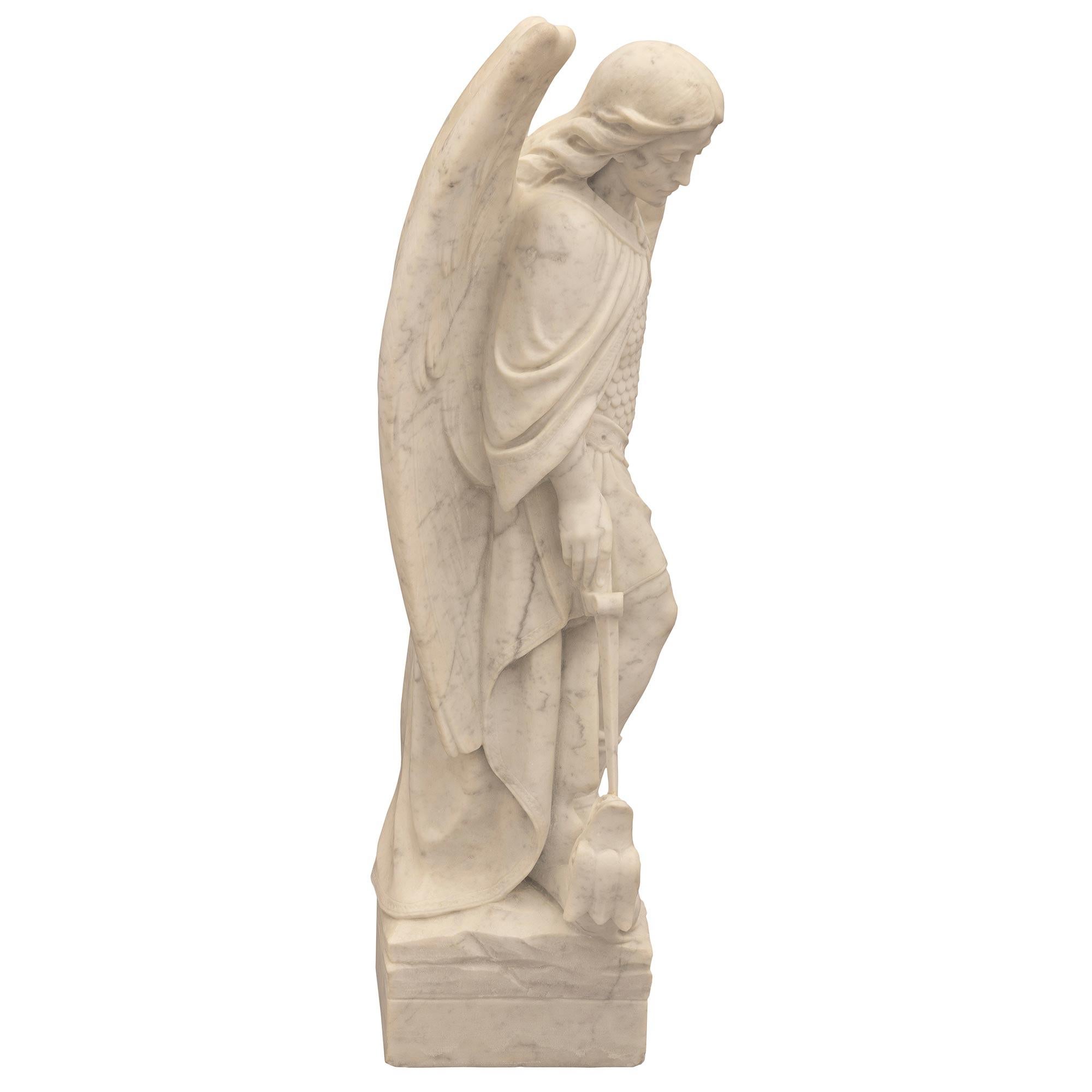 st michael marble statue