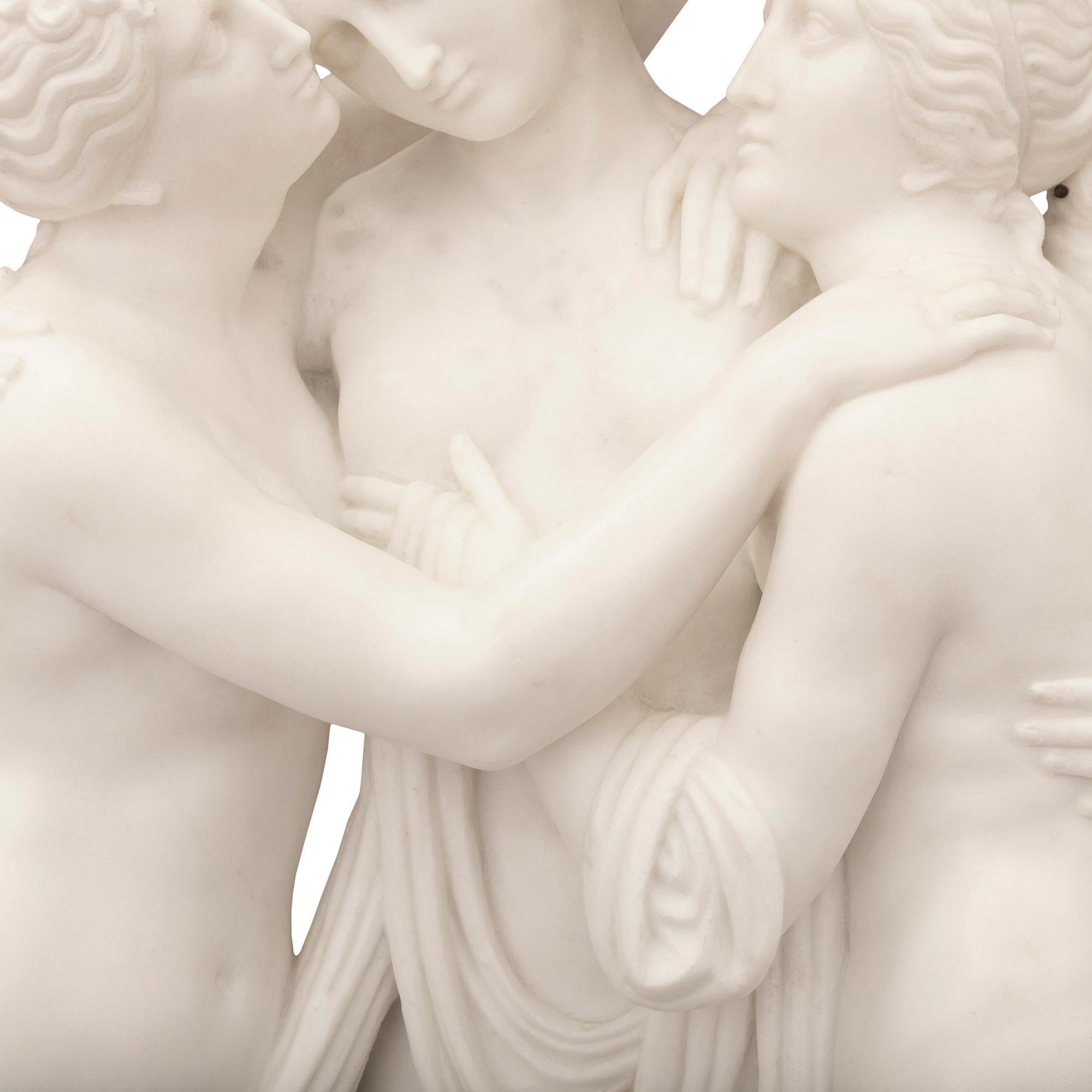 Italian 19th Century Marble Statue of the Three Graces For Sale 1