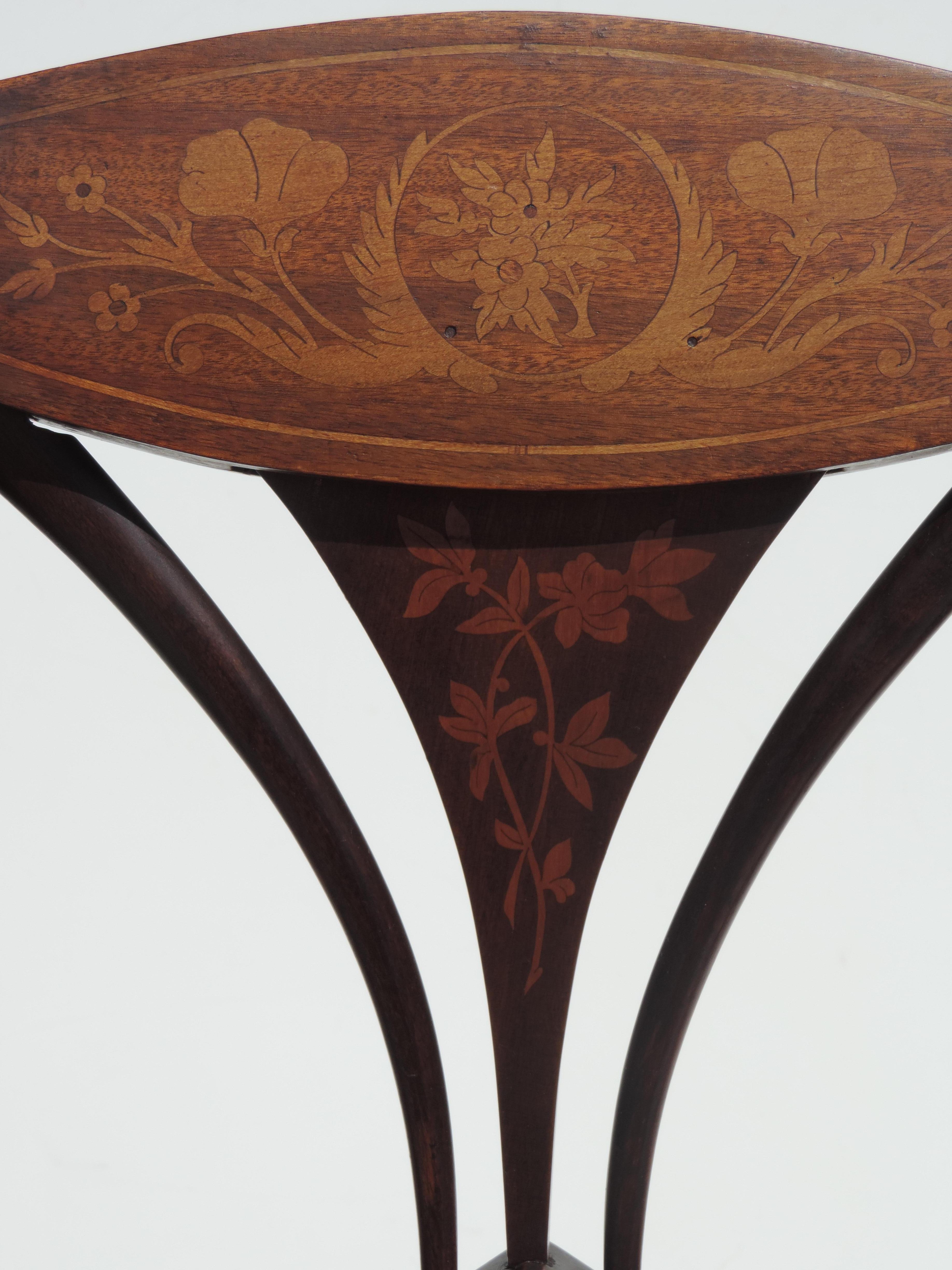 Italian 19th Century Marquetry and Bronze Empire Side Chair For Sale 2