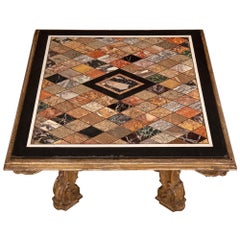 Italian 19th Century Mecca and Specimen Marble Coffee Table