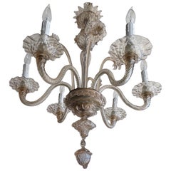Italian 19th Century Murano Five-Arm Chandelier