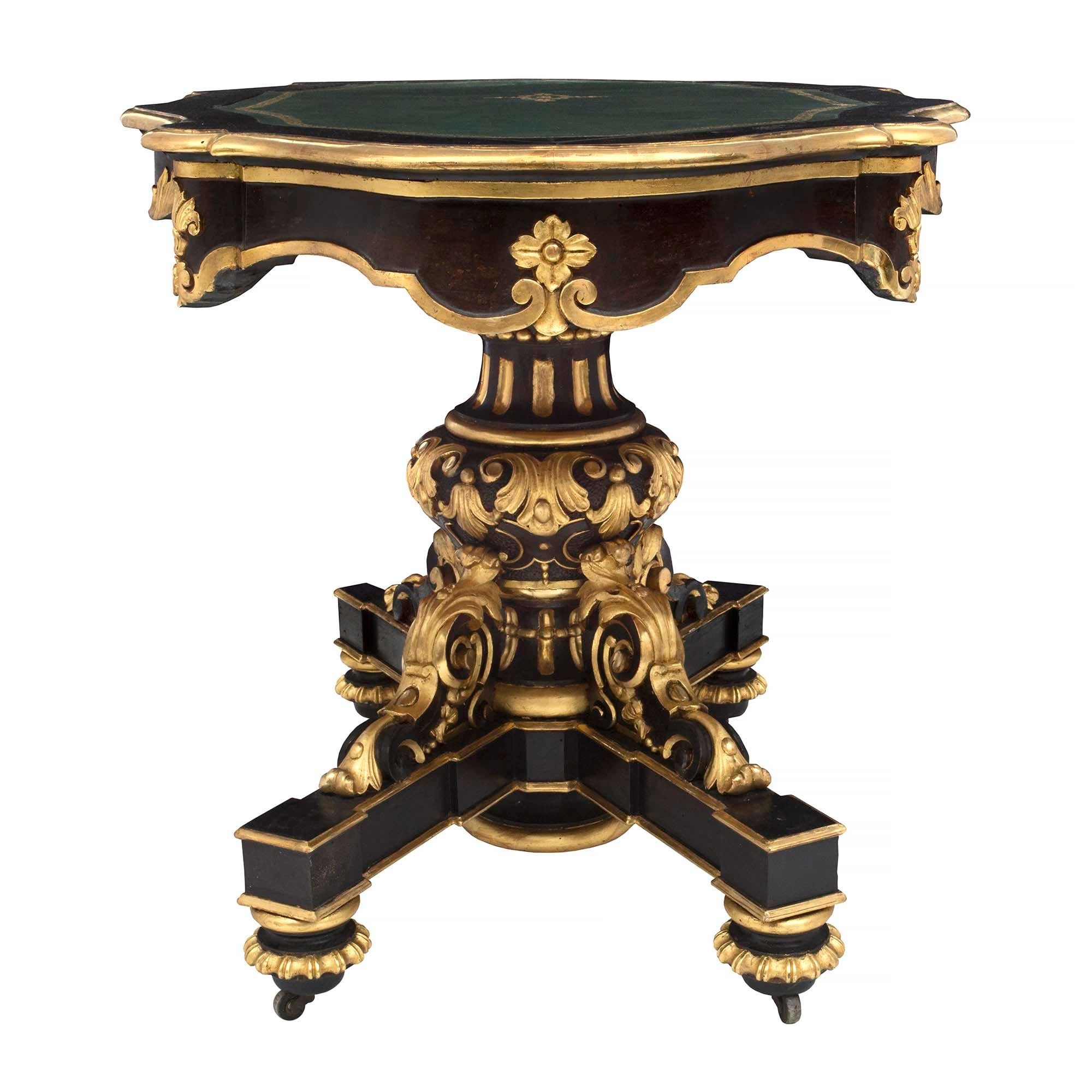 Italian 19th Century Napoleon III Period Center Table 1