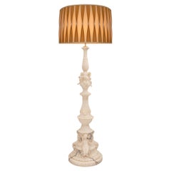 Italian 19th century Neo-Classical st. Alabaster floor lamp