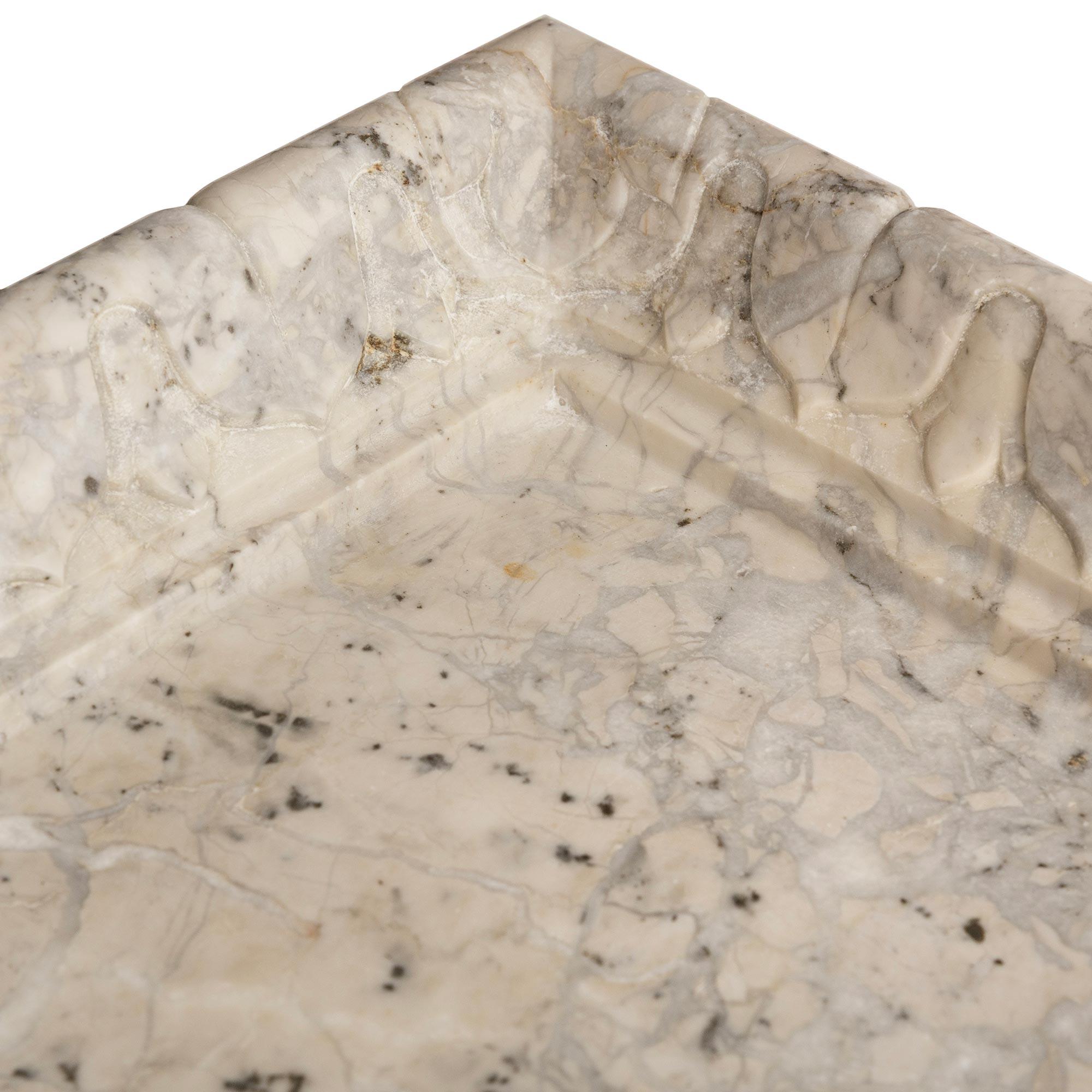 Breccia Marble Italian 19th century Neo-Classical st. Carrara and Breccia marble console For Sale