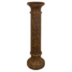 Italian 19th Century Neo-Classical St. Faux Painted Composite Stone Column
