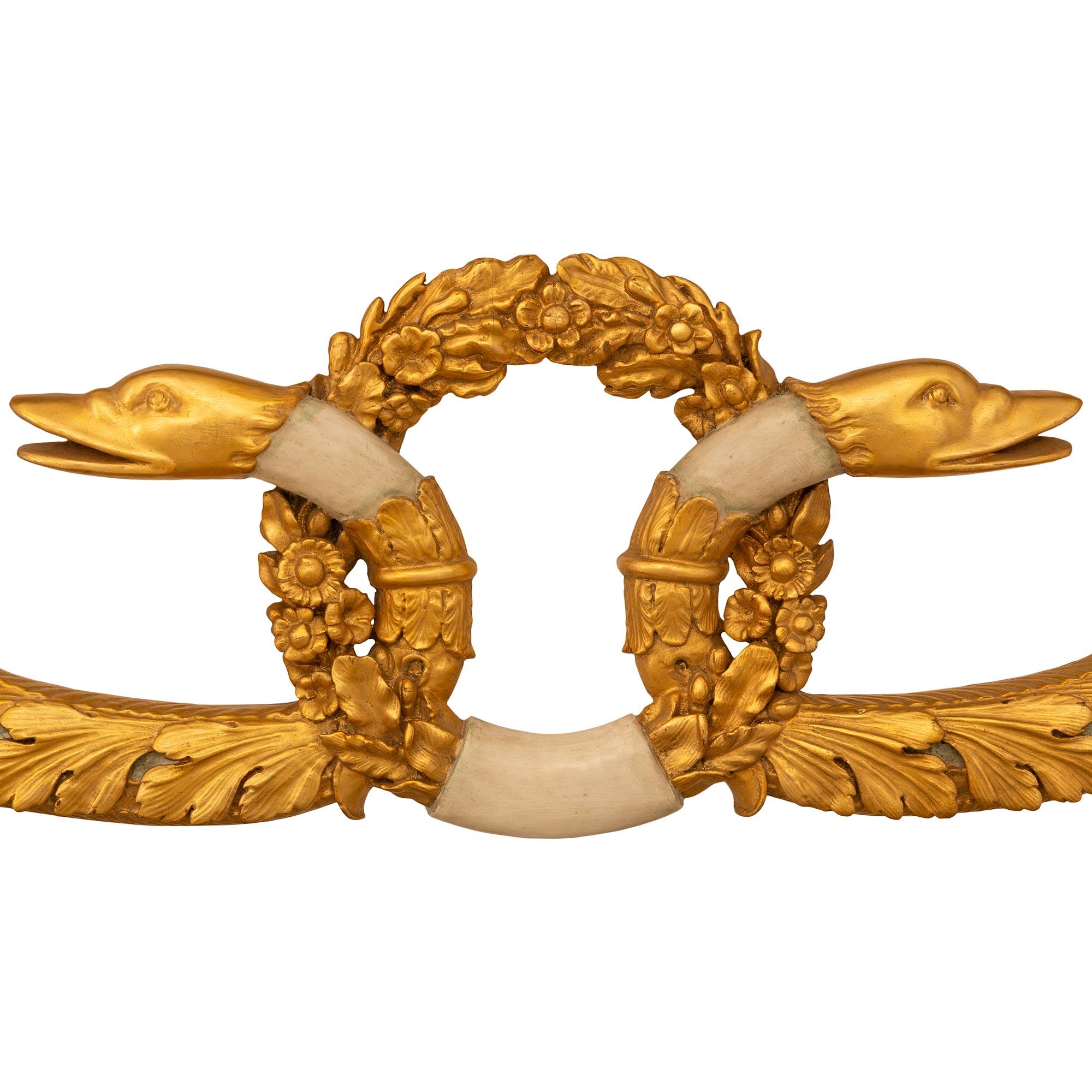 Patinated Italian 19th century Neo-Classical st. Giltwood and patinated Wood wall decor For Sale
