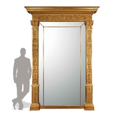 Italian 19th Century Neo-Classical St. Giltwood Mirror