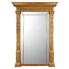 Italian 19th Century Neo-Classical St. Giltwood Mirror