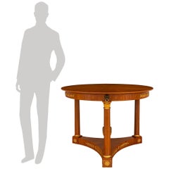 Italian 19th century Neo-Classical st. Mahogany and Ormolu center table